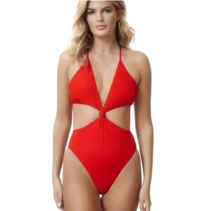 PQ SWIM Red Cutout One-Piece Swimsuit